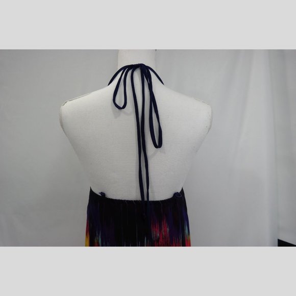 Kira Unique colorful Mini Dress. SEXY V-neck, BACKLESS w/ Convertible Straps - Picture 12 of 13